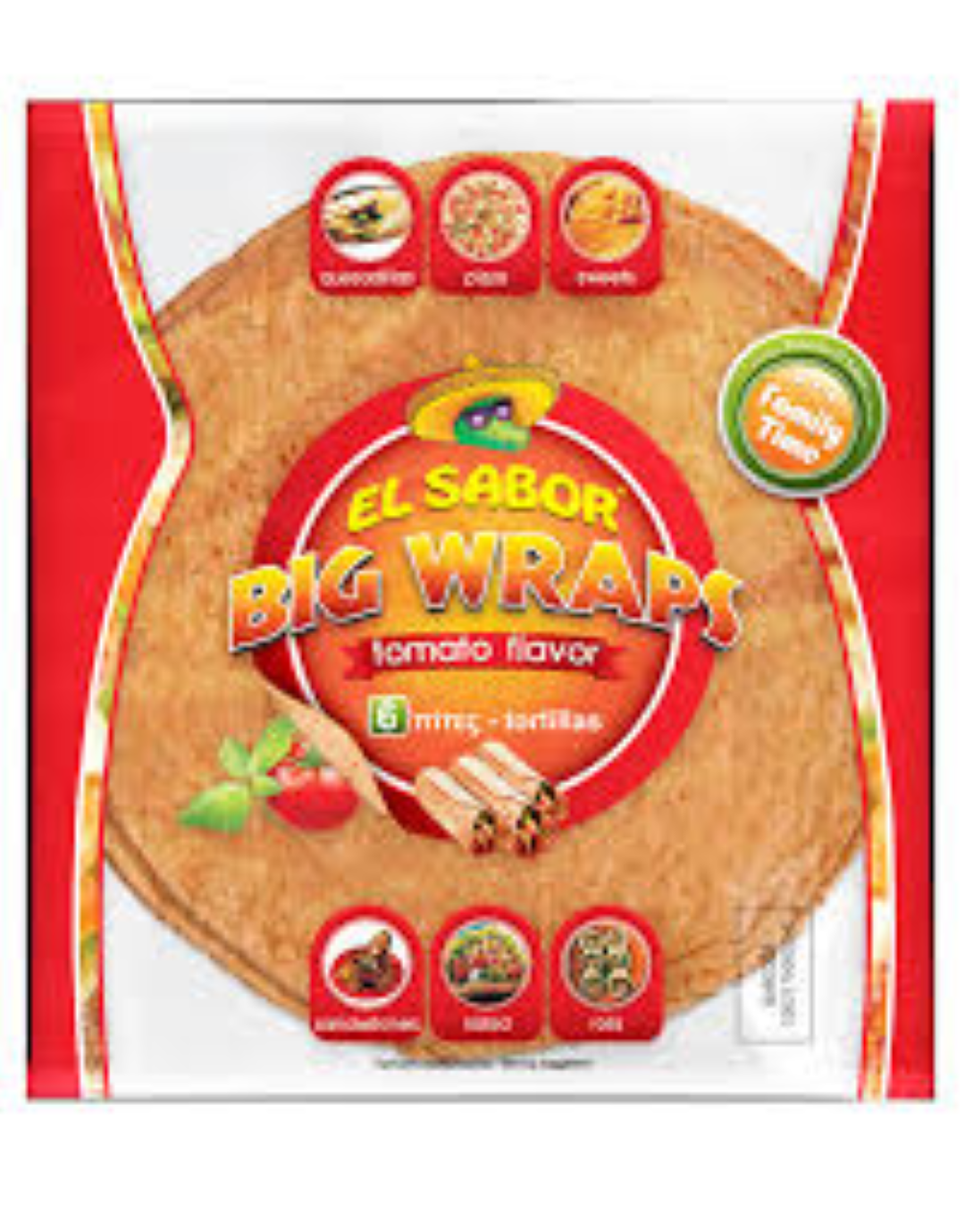 EL SABOR BIG WRAP TOMATO FLAVOUR 25CM